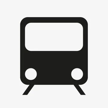 Simple train icon isolated on white background Illustrazione stock