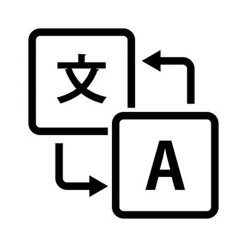 Simple translation icon. Translator. Vector. Stock Illustration