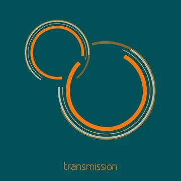 Simple transmission logo for engineering, mechanics, connection Illustrazione stock