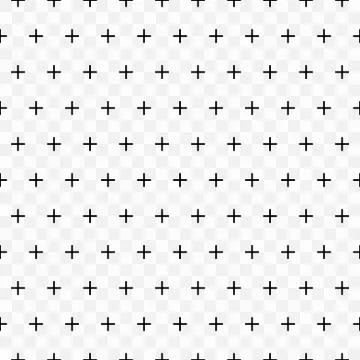 Simple Transparent Black Plus Seamless Pattern Illustration