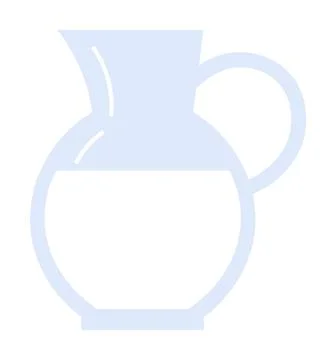 Simple Transparent Pitcher with Handle Minimalist Style Stock Illustration