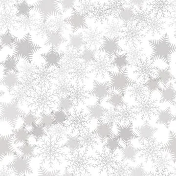 Simple transparent snowflakes on a white background. Stock Illustration