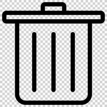 Simple trash can line icon Иллюстрация