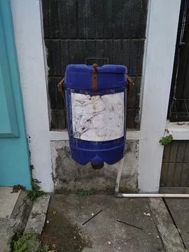Simple trash can Stock Photos