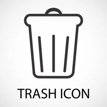 Simple trash icon Stock Illustration