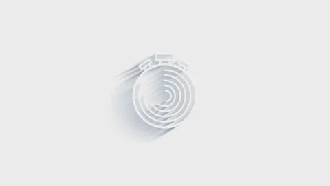 Simple Trash icon. White icon with shadow on transparent background. Stock Footage 151526836