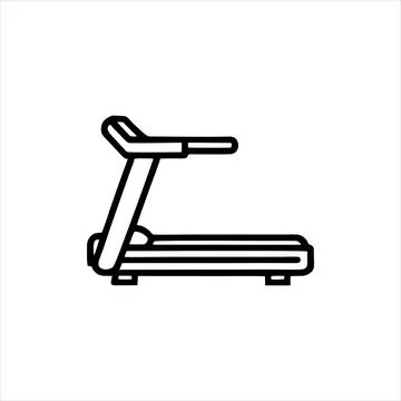Simple treadmill Vector with Minimalist and modern design Stock Illustration