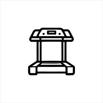 Simple treadmill Vector with Minimalist and modern design Illustrazione stock