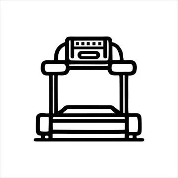 Simple treadmill Vector with Minimalist and modern design Stock Illustration