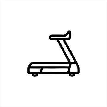 Simple treadmill Vector with Minimalist and modern design Stock Illustration