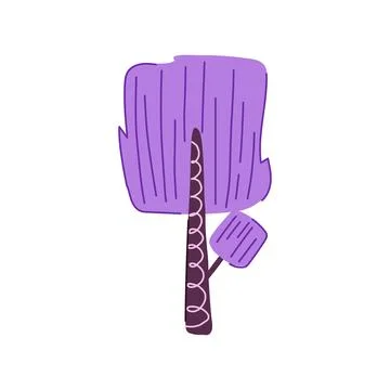 Simple tree doodle flat cartoon vector illustration 스톡 일러스트
