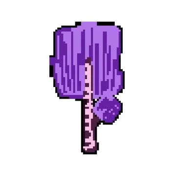 Simple tree doodle flat pixel art vector illustration 스톡 일러스트