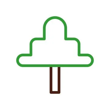 Simple tree icon. Concept of nature, environment, and ecology. Stock Illustration