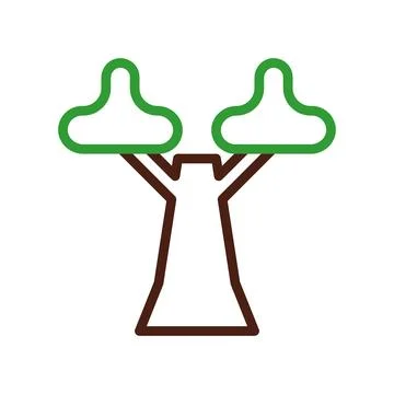 Simple Tree Icon. Concept of Nature, Growth, and Environment. Illustrazione stock