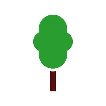 Simple tree icon. Concept of nature, environment, and ecology. Stock Illustration