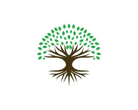 Simple Tree icon logo design Stock Illustration