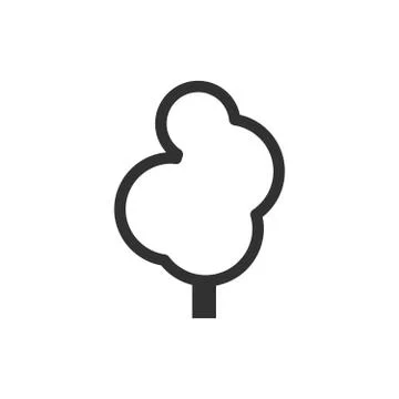 Simple Tree icon. Vector illustration isolated on white background. Stock Illustration
