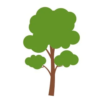 Simple Tree Icon Vector Illustration Stock Illustration