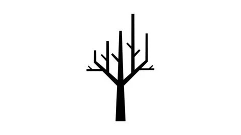 Simple tree silhouette Illustrazione stock