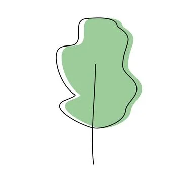 Simple tree on white background, vector illustration Stock Illustration