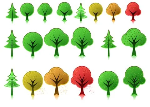 Simple trees Stock Illustration