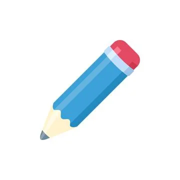 Simple Trendy Pencil Icon Vector Template Stock Illustration