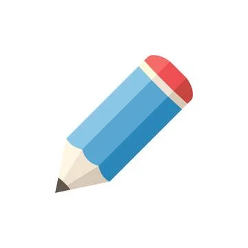 Simple Trendy Pencil Icon Vector Template Stock Illustration