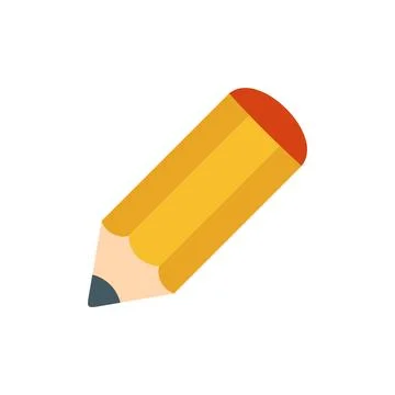 Simple Trendy Pencil Icon Vector Template Stock Illustration