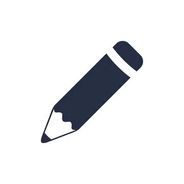 Simple Trendy Pencil Icon Vector Template Stock Illustration