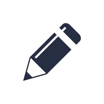 Simple Trendy Pencil Icon Vector Template Stock Illustration