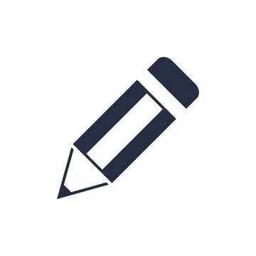 Simple Trendy Pencil Icon Vector Template Stock Illustration