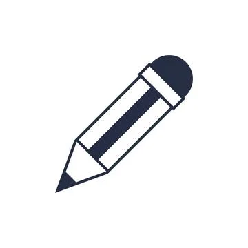 Simple Trendy Pencil Icon Vector Template Stock Illustration