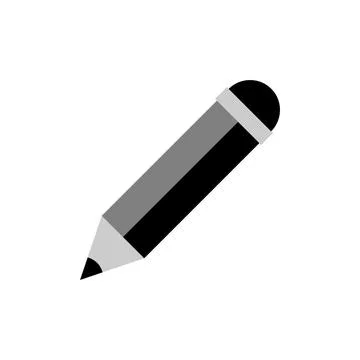 Simple Trendy Pencil Icon Vector Template Stock Illustration