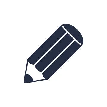 Simple Trendy Pencil Icon Vector Template Stock Illustration
