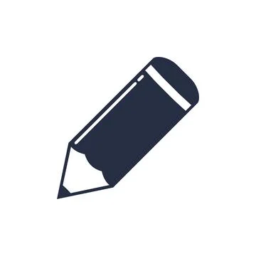 Simple Trendy Pencil Icon Vector Template Stock Illustration