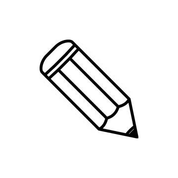 Simple Trendy Pencil Icon Vector Template Stock Illustration