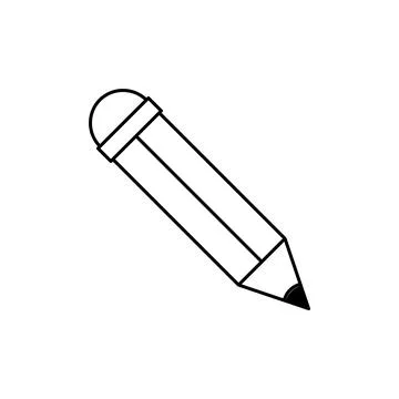 Simple Trendy Pencil Icon Vector Template Stock Illustration