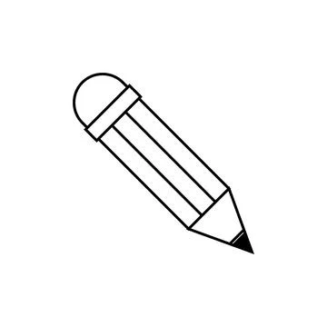 Simple Trendy Pencil Icon Vector Template Stock Illustration