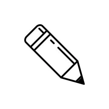 Simple Trendy Pencil Icon Vector Template Stock Illustration