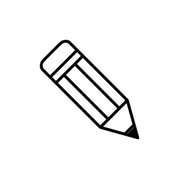 Simple Trendy Pencil Icon Vector Template Stock Illustration