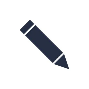 Simple Trendy Pencil Icon Vector Template Stock Illustration