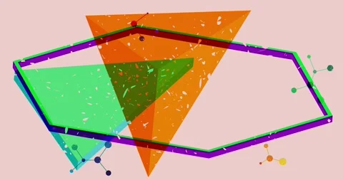 Simple trendy riso graph style composite animation Stock Footage 285291841