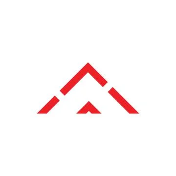 Simple triangle line arrows logo vector Stock Illustration