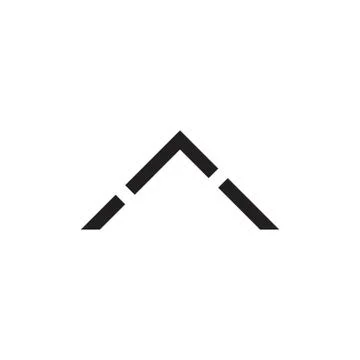 Simple triangle line arrows logo vector Stock Illustration