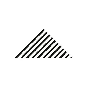Simple triangle stripes mountain logo vector Stock Illustration