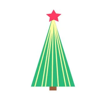 Simple triangular Christmas tree as a symbol of a happy New year, a fun イラスト素材