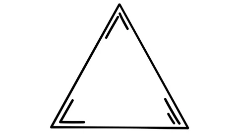 A simple triangular frame is drawn on the alpha channel. Stock-Footage 115731864