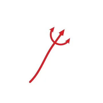 Simple trident concept vector icon illustration design Illustrazione stock