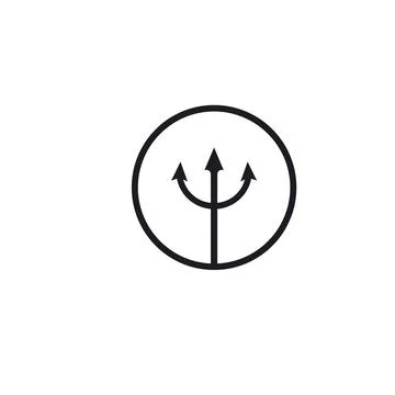 Simple trident concept vector icon illustration design Stock Illustration