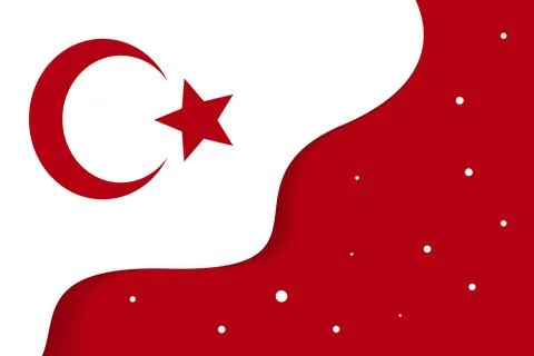 Simple turkey flag illustration vector Stock Illustration